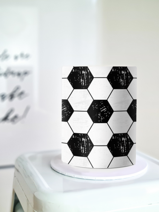 Soccer ball cake wrap image