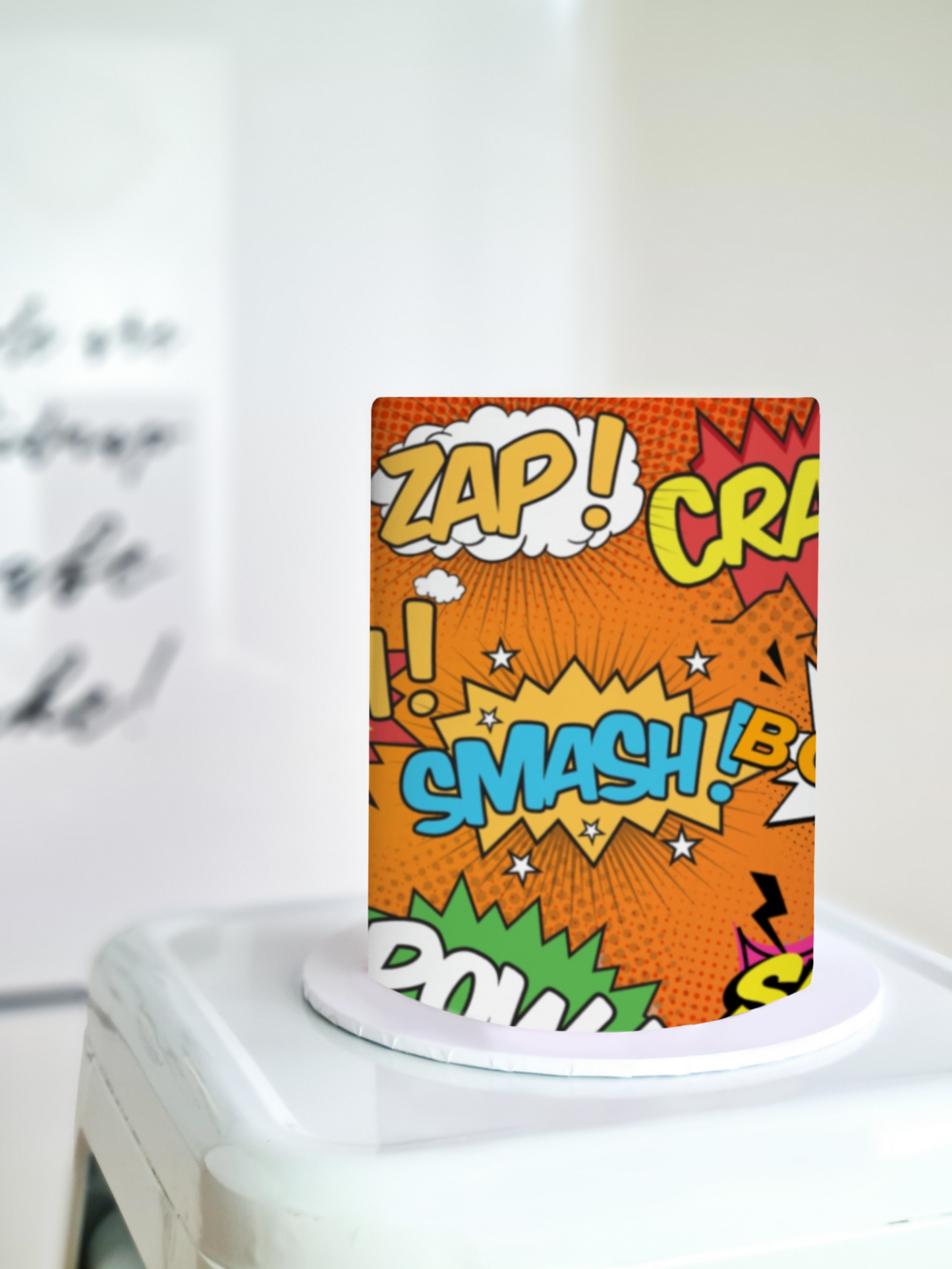 Comic Book Action Cake Wrap - A4 Edible Image - Superheroes Icing Sheet