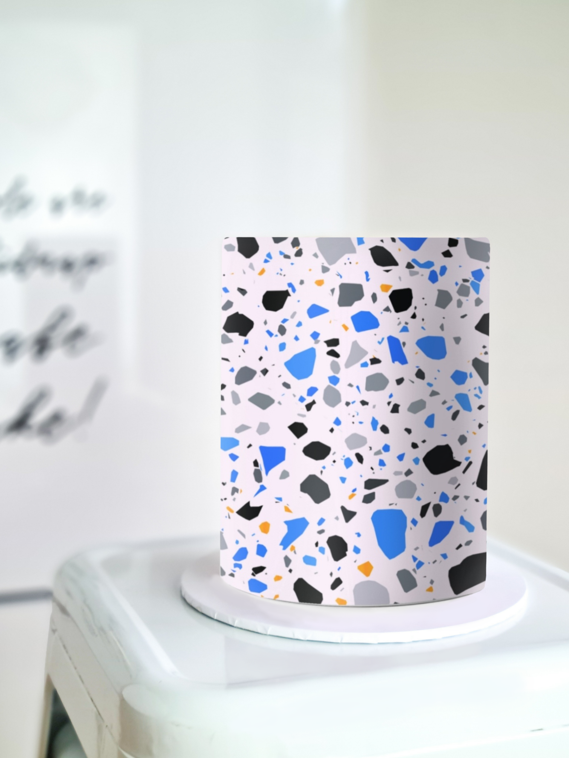 Terrazo Mosaic Edible Image cake wrap