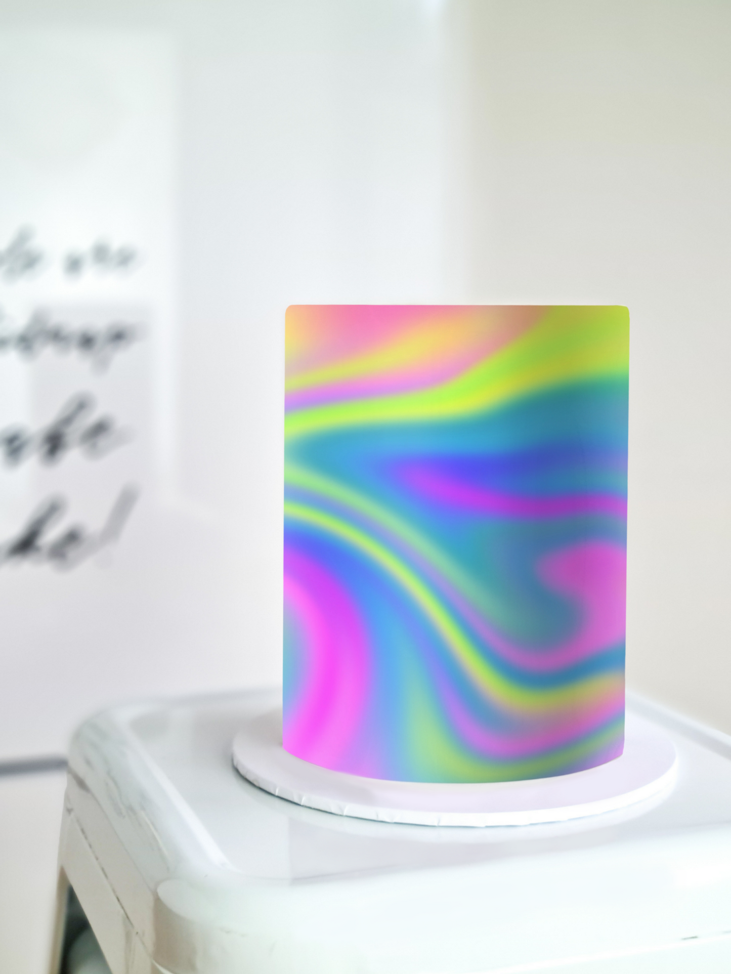 Ken tie dye cake wrap