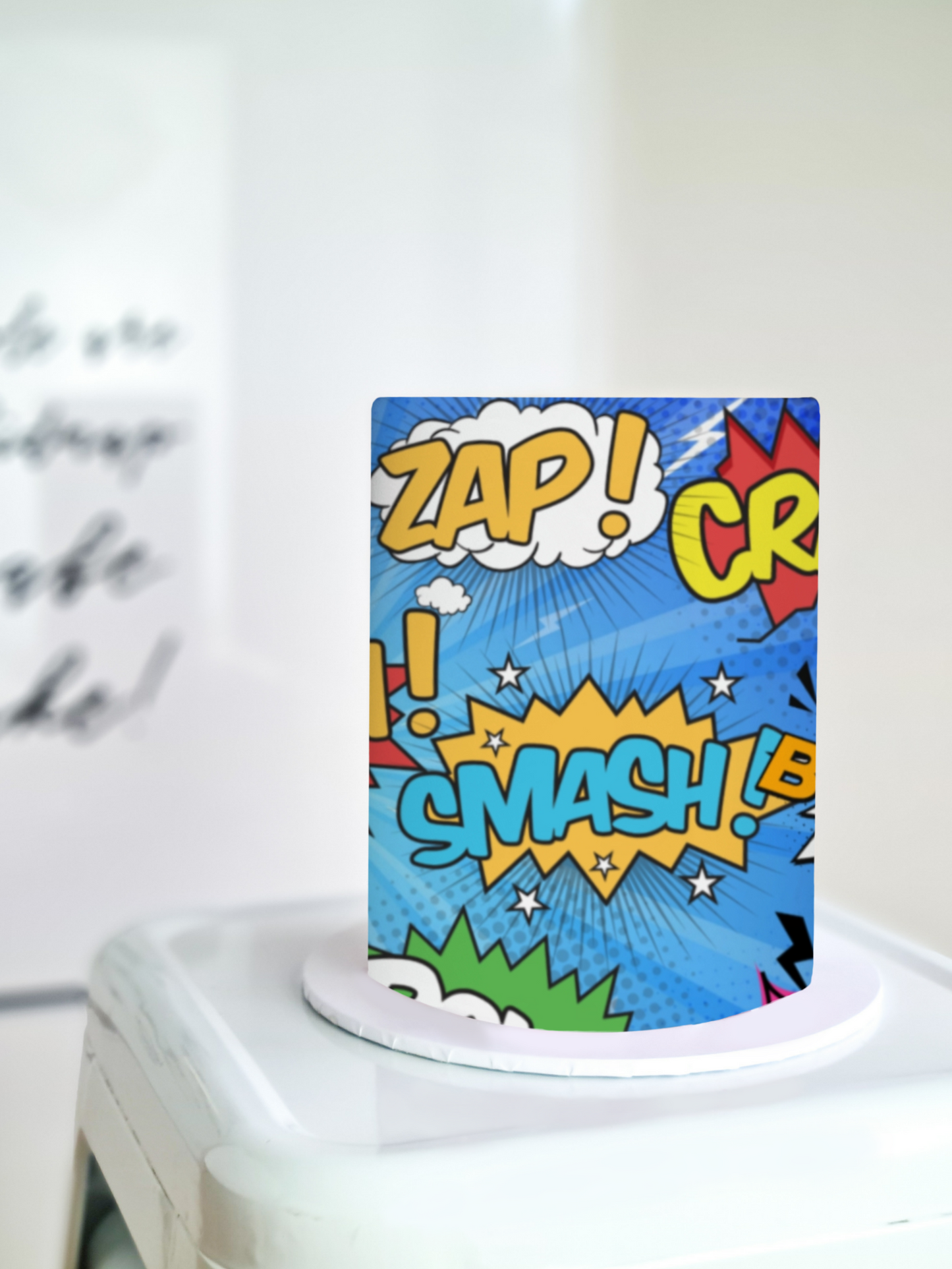 Comic Book Action Cake Wrap - A4 Edible Image - Superheroes Icing Sheet