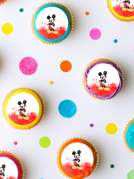 Mickey mouse edible cupcake toppers