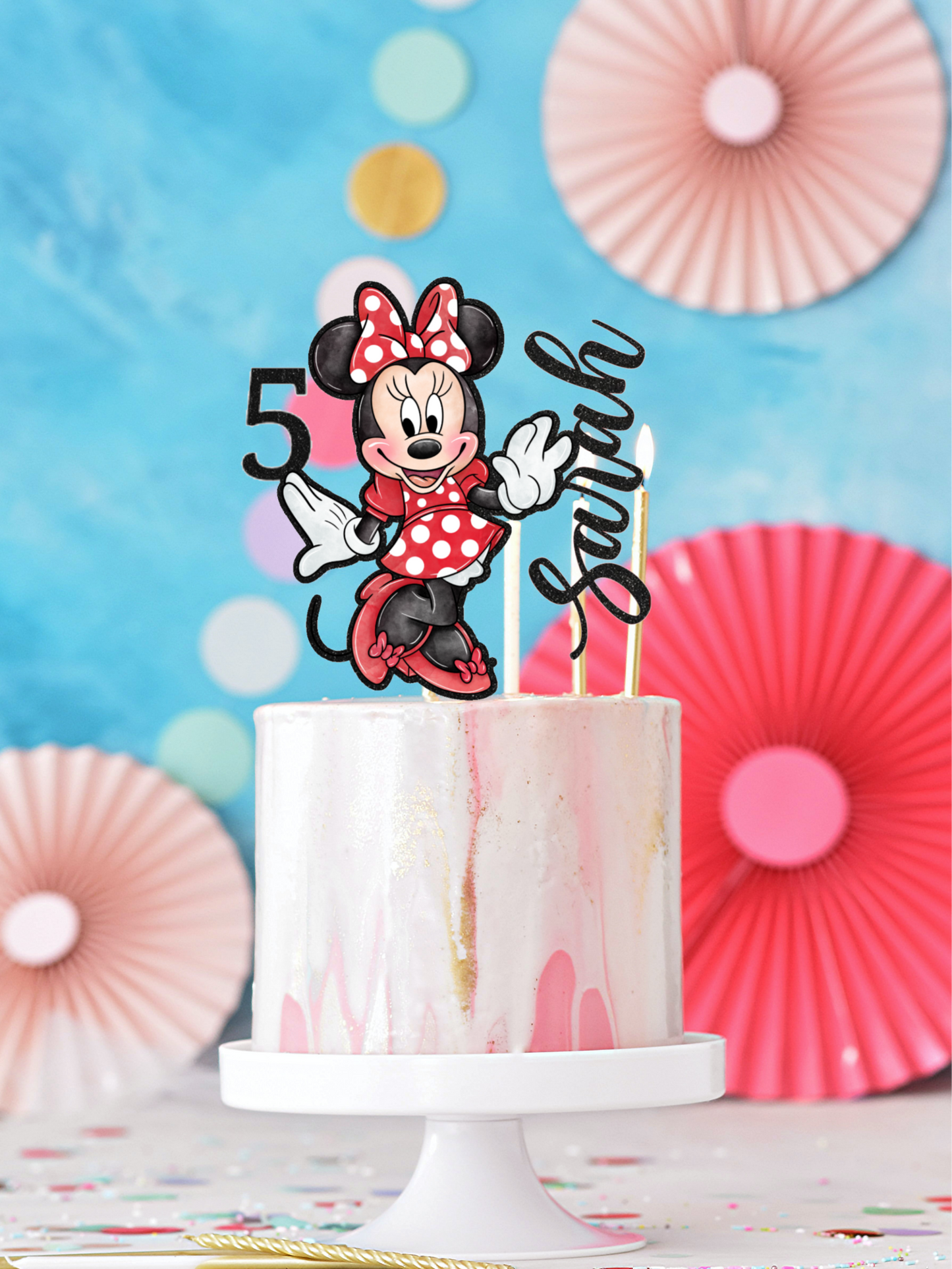 Minnie mouse custom cake topper