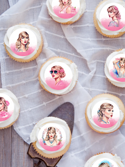 Taylor swift edible cupcake toppers
