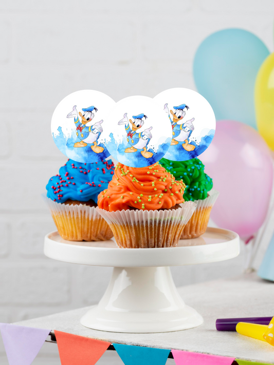 Donald duck cupcake topper picks