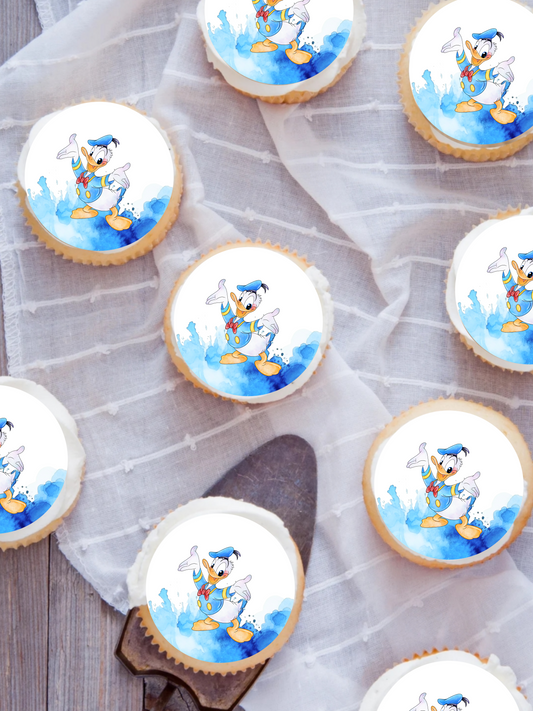 Donald duck edible cupcake toppers