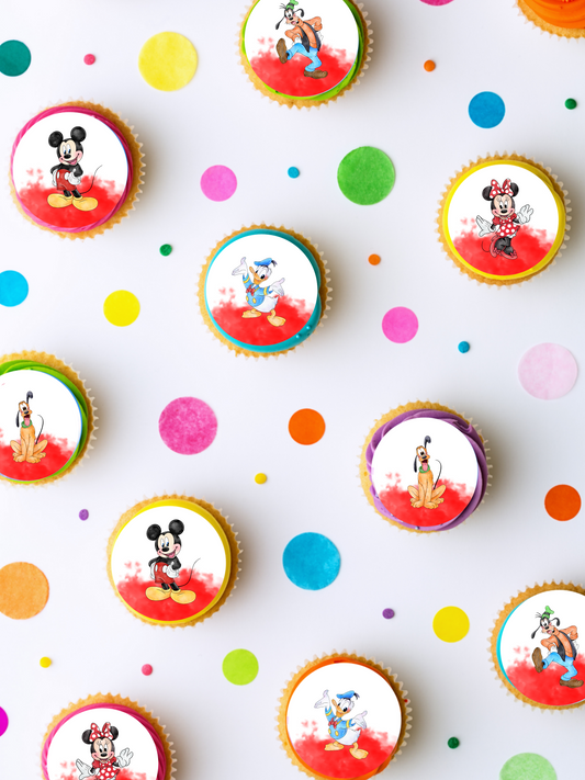 Mickey and friends edible cupcake toppers