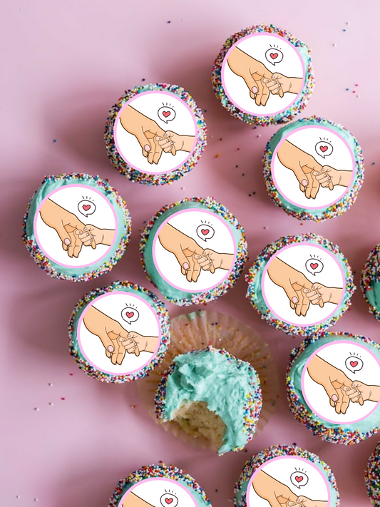 Mother's day edible cupcake toppers