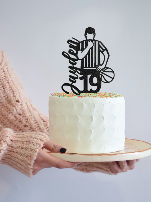 Basketball referee custom cake topper