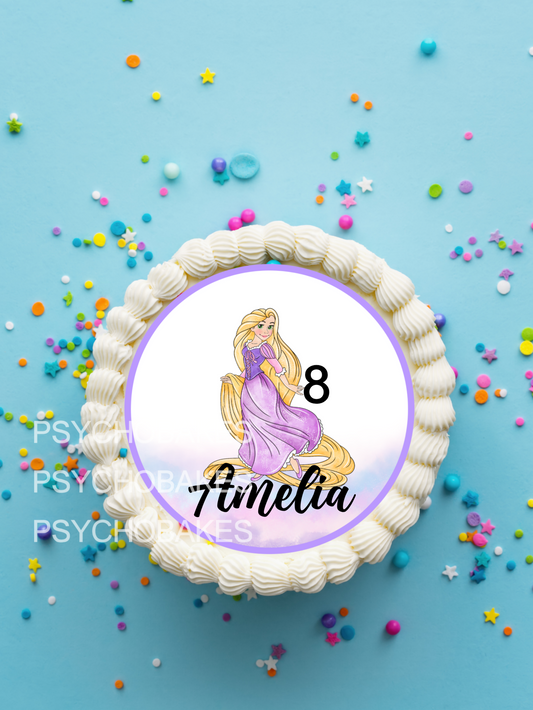 Princess rapunzel edible cake topper