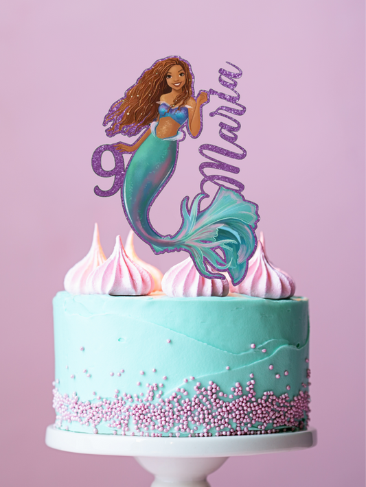 The little mermaid custom cake topper