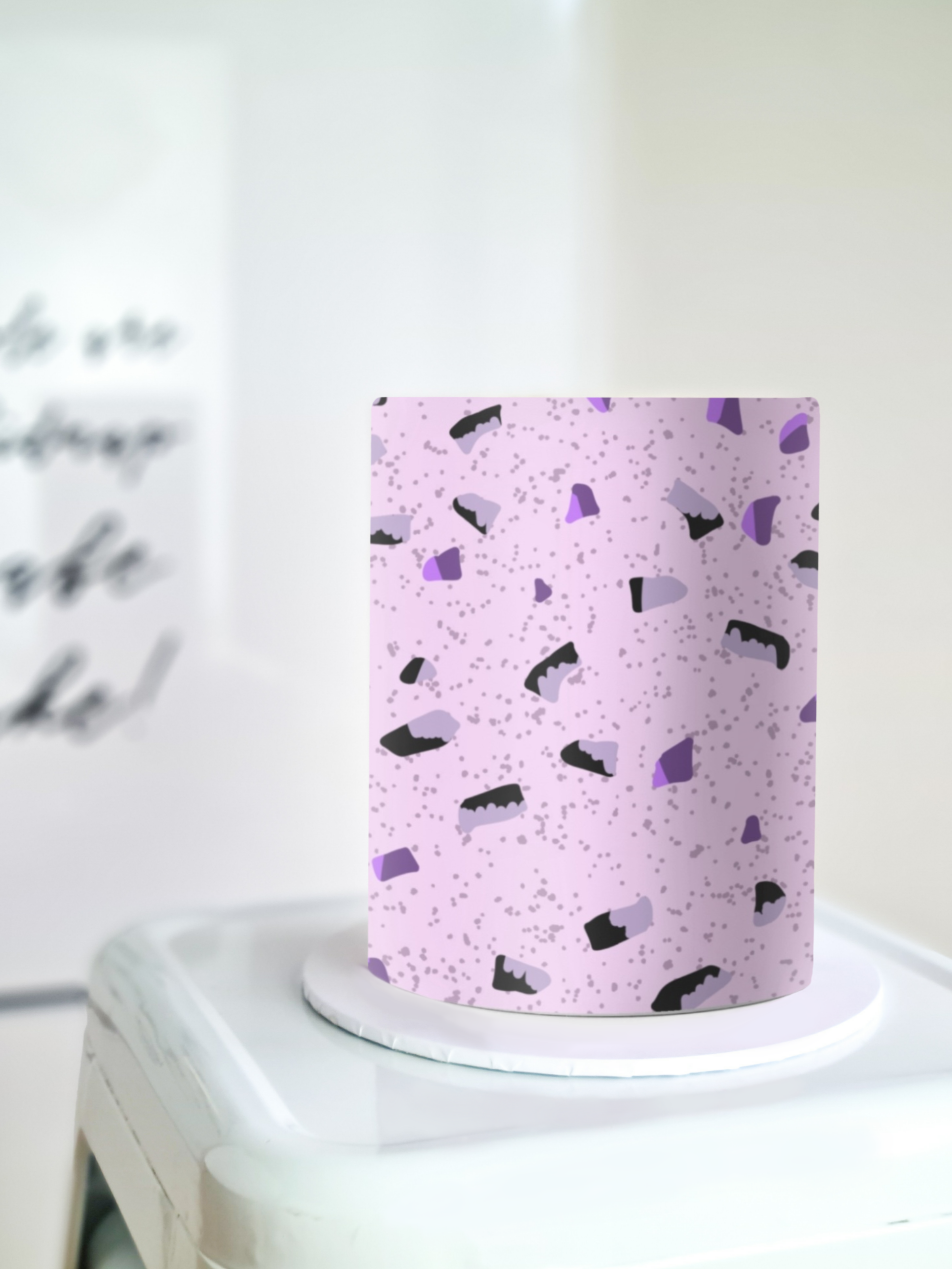 Terrazo Mosaic Edible Image cake wrap