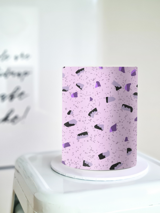 Terrazo Mosaic Edible Image cake wrap