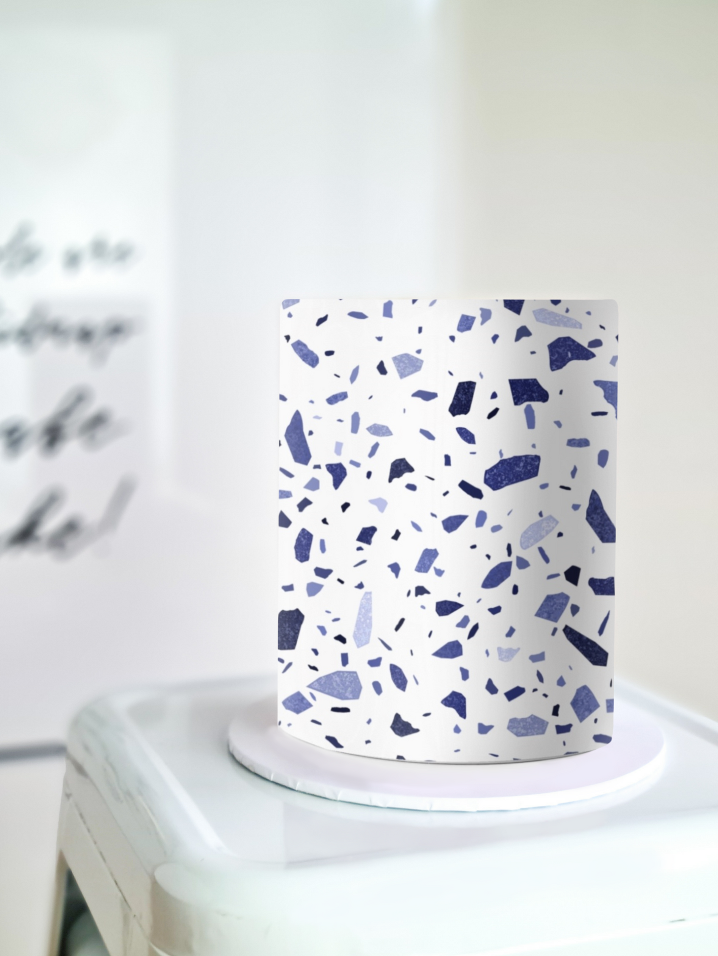 Terrazo Mosaic Edible Image cake wrap