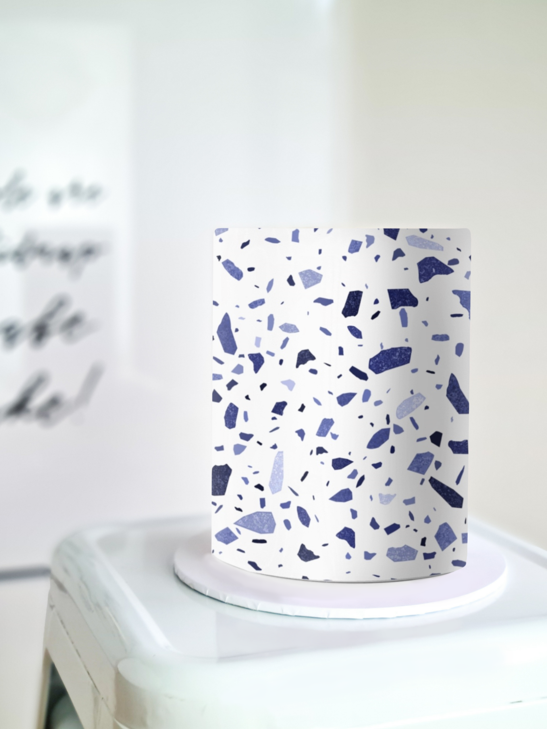 Terrazo Mosaic Edible Image cake wrap