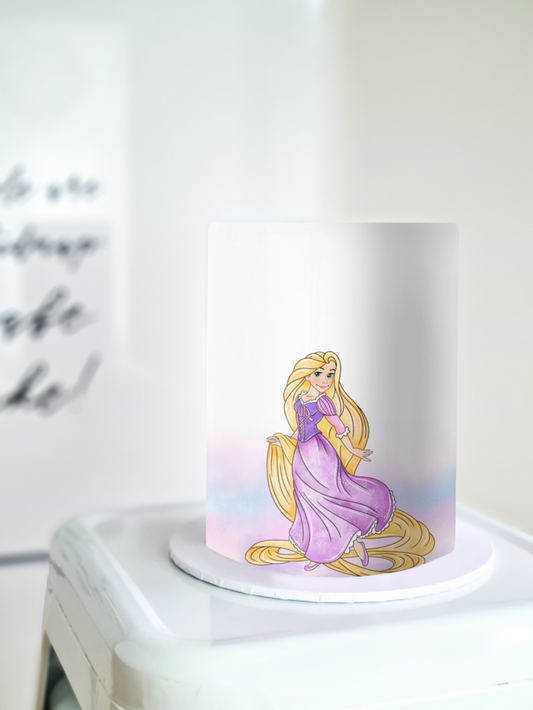 Princess Rapunzel Cake wrap edible icing image