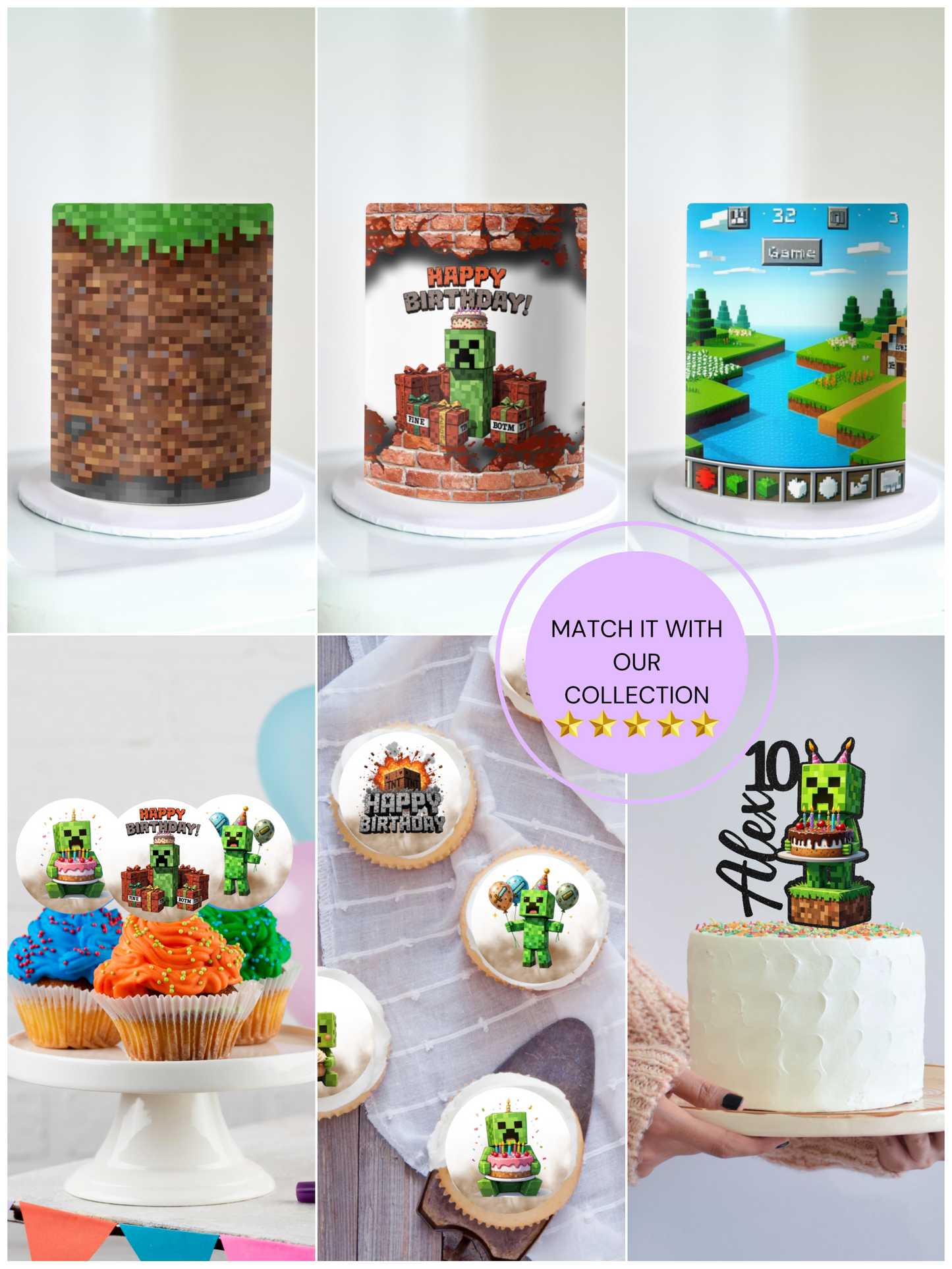 Minecraft birthday theme decorations