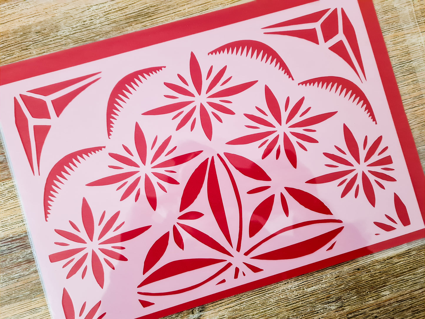 Polynesian Samoan Design Cake Stencil - Craft Cake Wrap - Moana Island Stencil