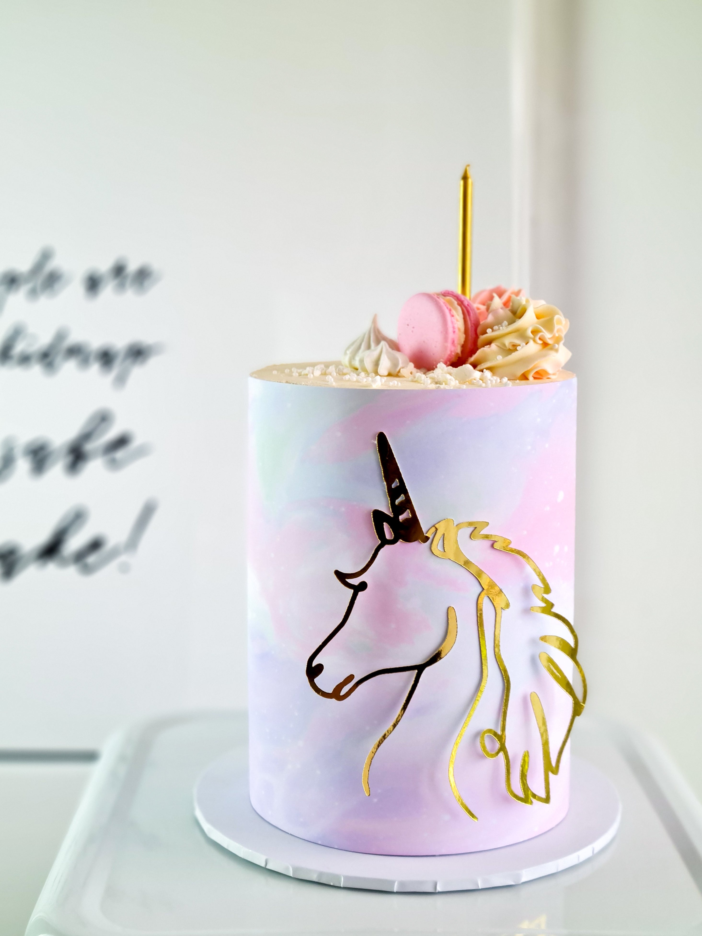 Pastel Watercolor Edible Cake Decoration Wrap