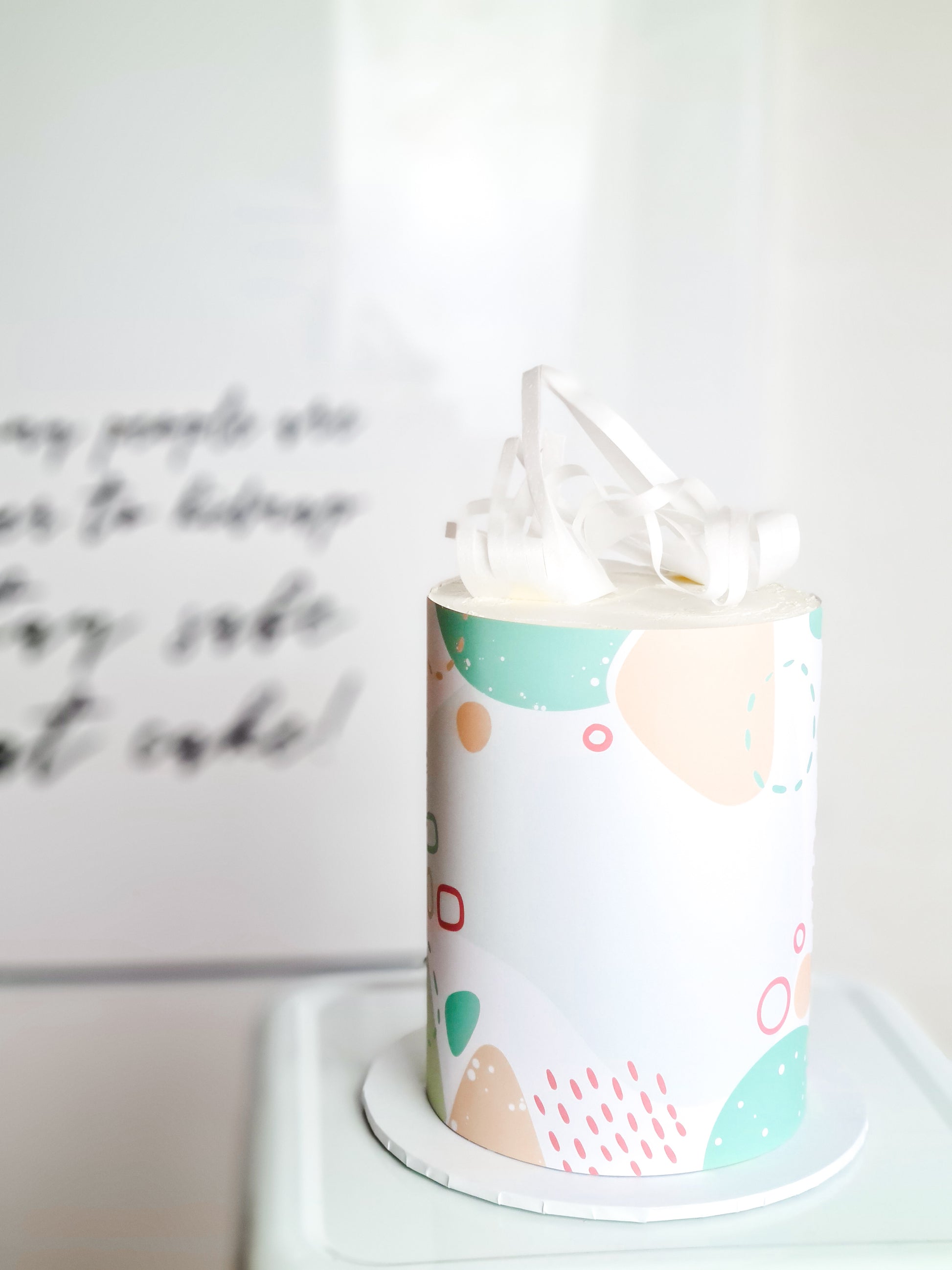 abstract art cake wrap edible image