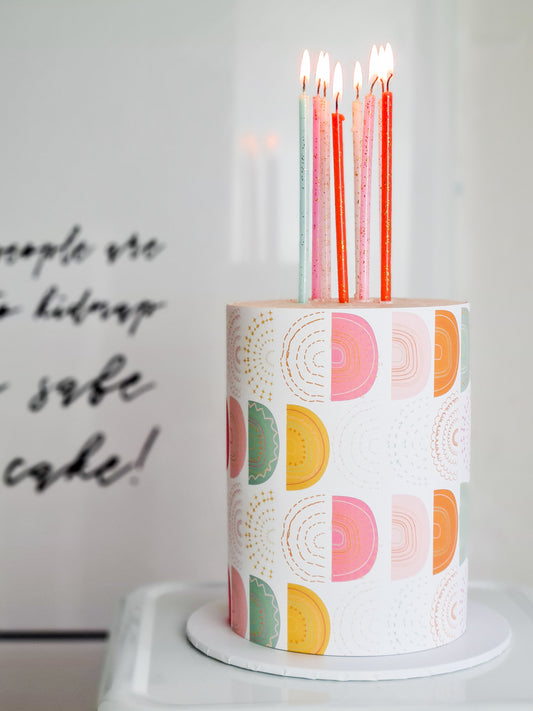 Rainbow Cake Wrap - A4 Natural Rainbow Edible Image Frosting Sheet