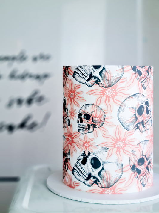 Halloween Skulls Edible Image - Premium A4 Cake Wrap