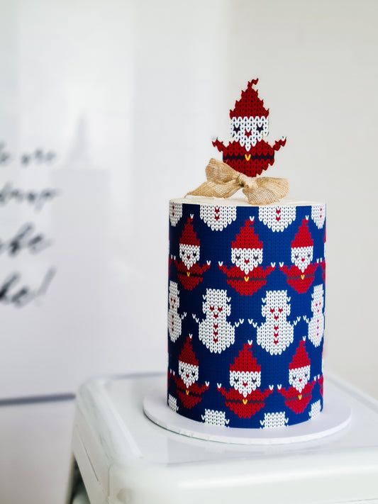 Ugly christmas sweater cake wrap