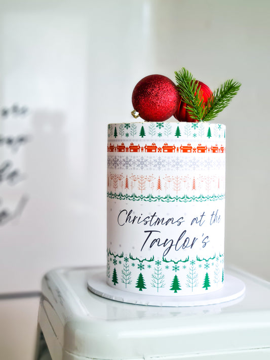 Christmas cake wrap