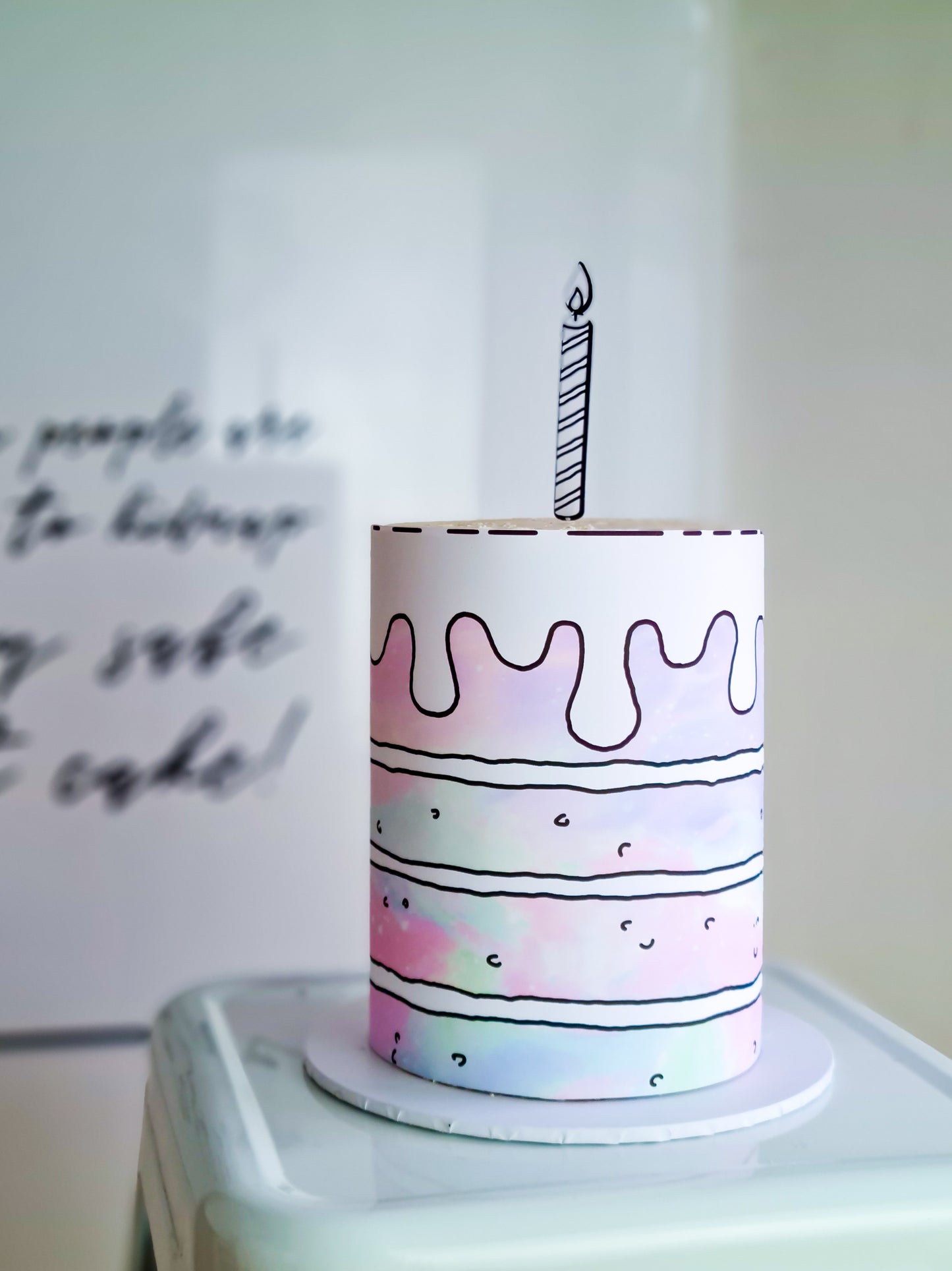 Comic cake wrap