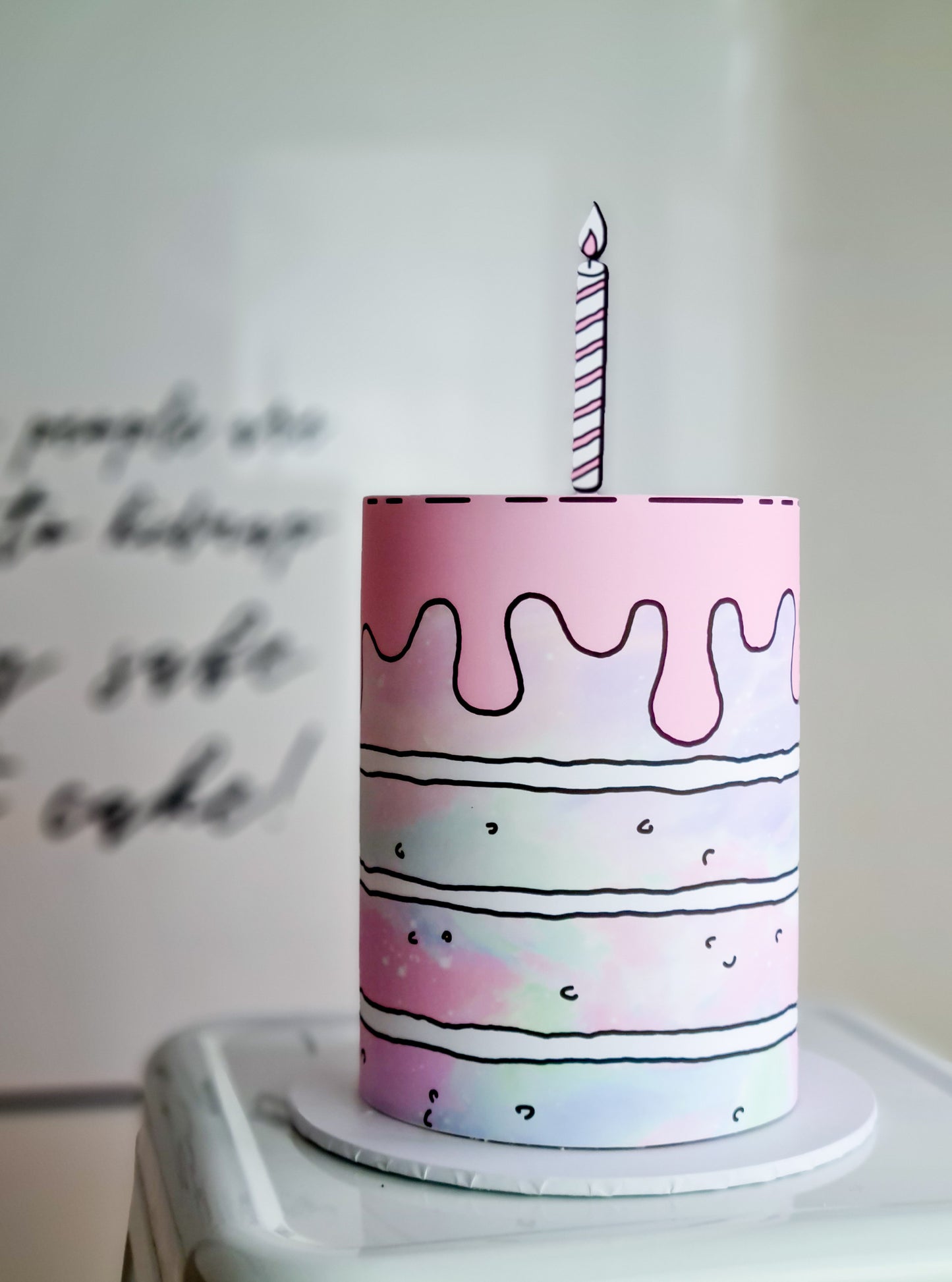 Cartoon cake wrap edible image