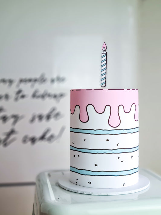 Comic cake wrap edible image