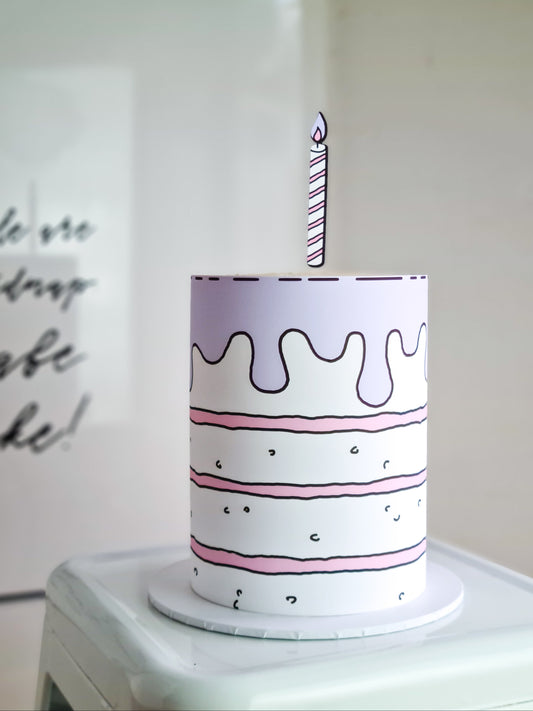 Comic cake wrap edible image