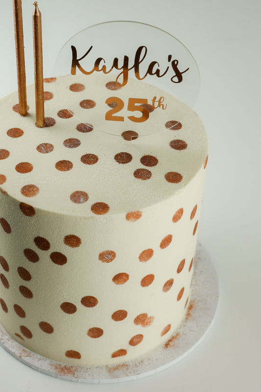 Confetti Stencil - Polka Dots Stencil - A4 Cake Stencil