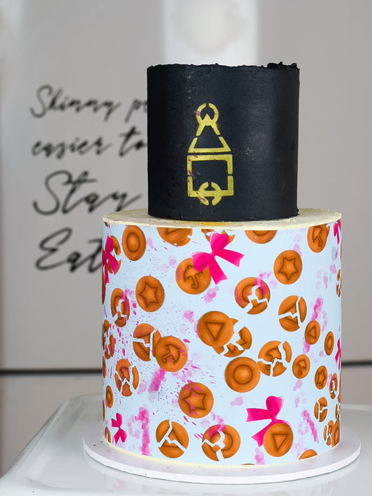 squid game cake wrap