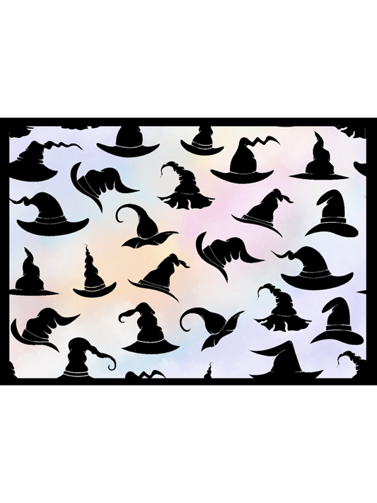 Halloween Cake Stencil - A4 Witches Hats Stencil