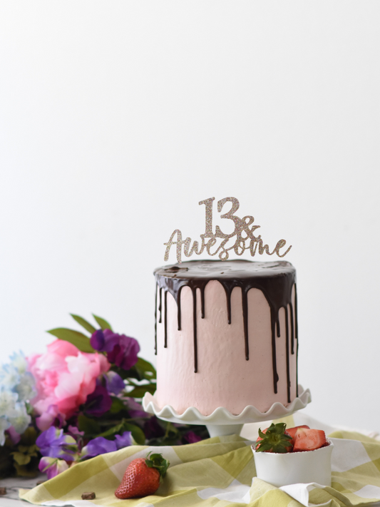 13 cake topper