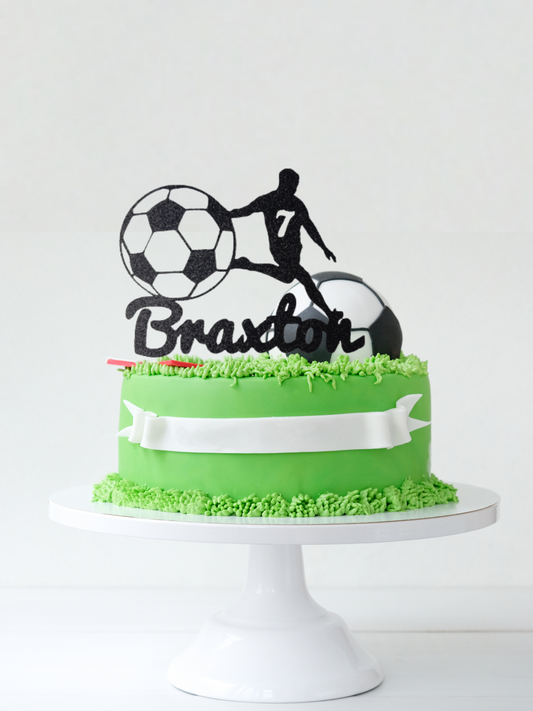 Football soccer cake topper