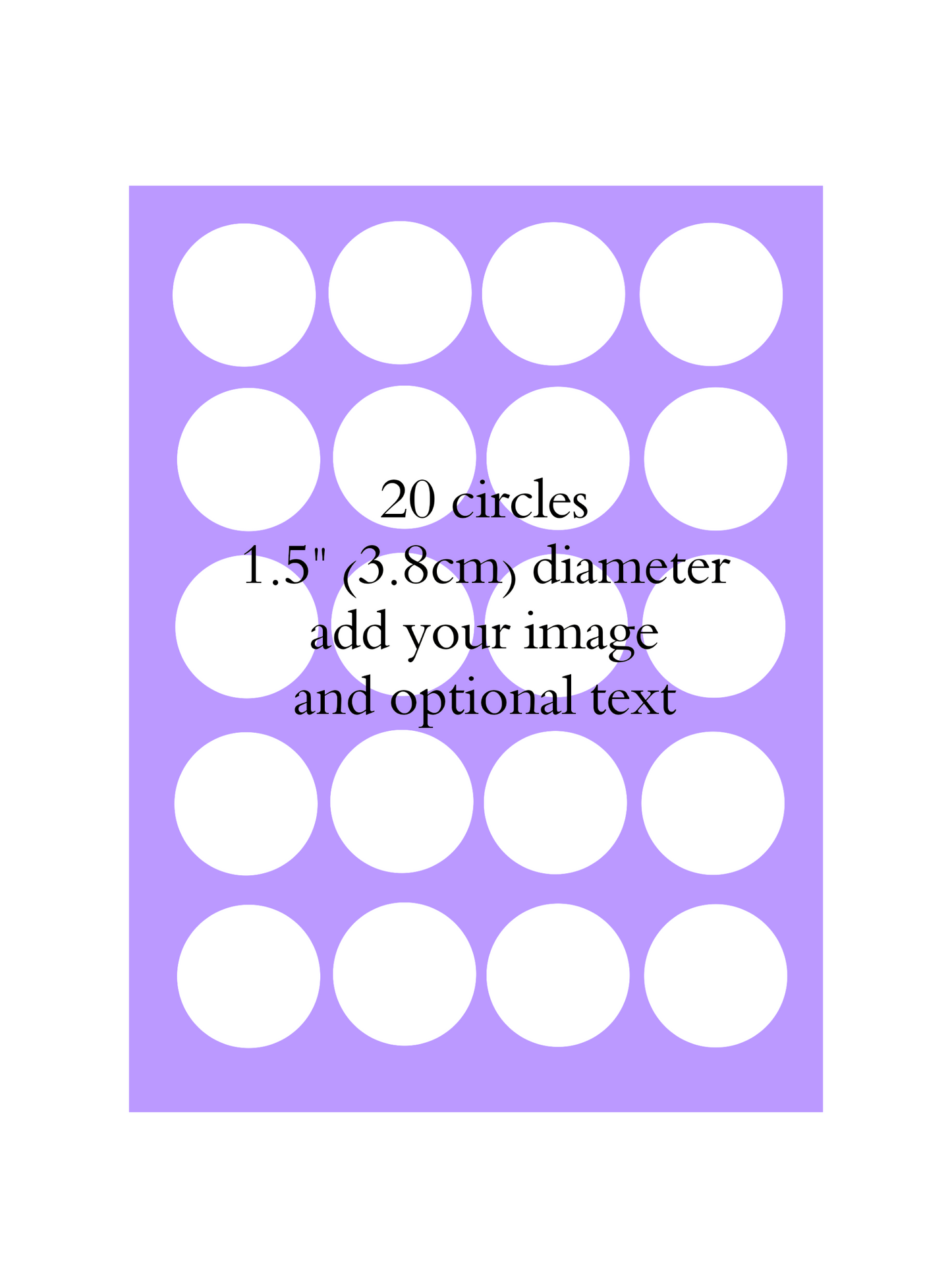 Custom Edible Image Printing - Cupcake / Cookie Round Icing Topper - Precut