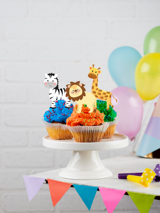 Safari cupcake toppers picks