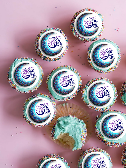 Ramadan edible cupcake cookie toppers