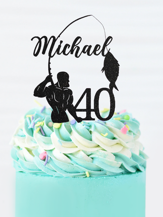 fishing cake topper