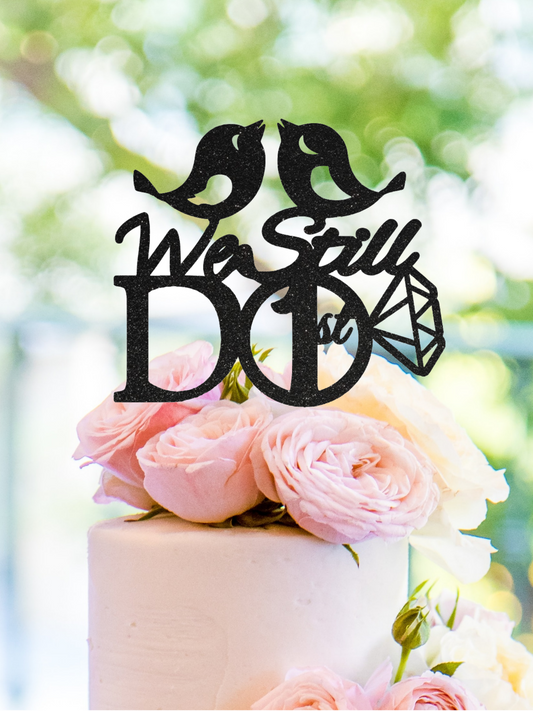 Wedding anniversary cake topper