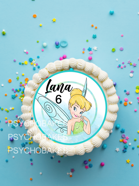 Tinkerbell edible cake topper