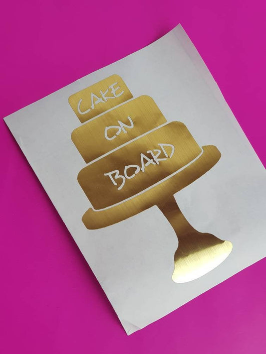 Cake on Board car sign, car decal, car vinyl, cake on board, cake delivery sign