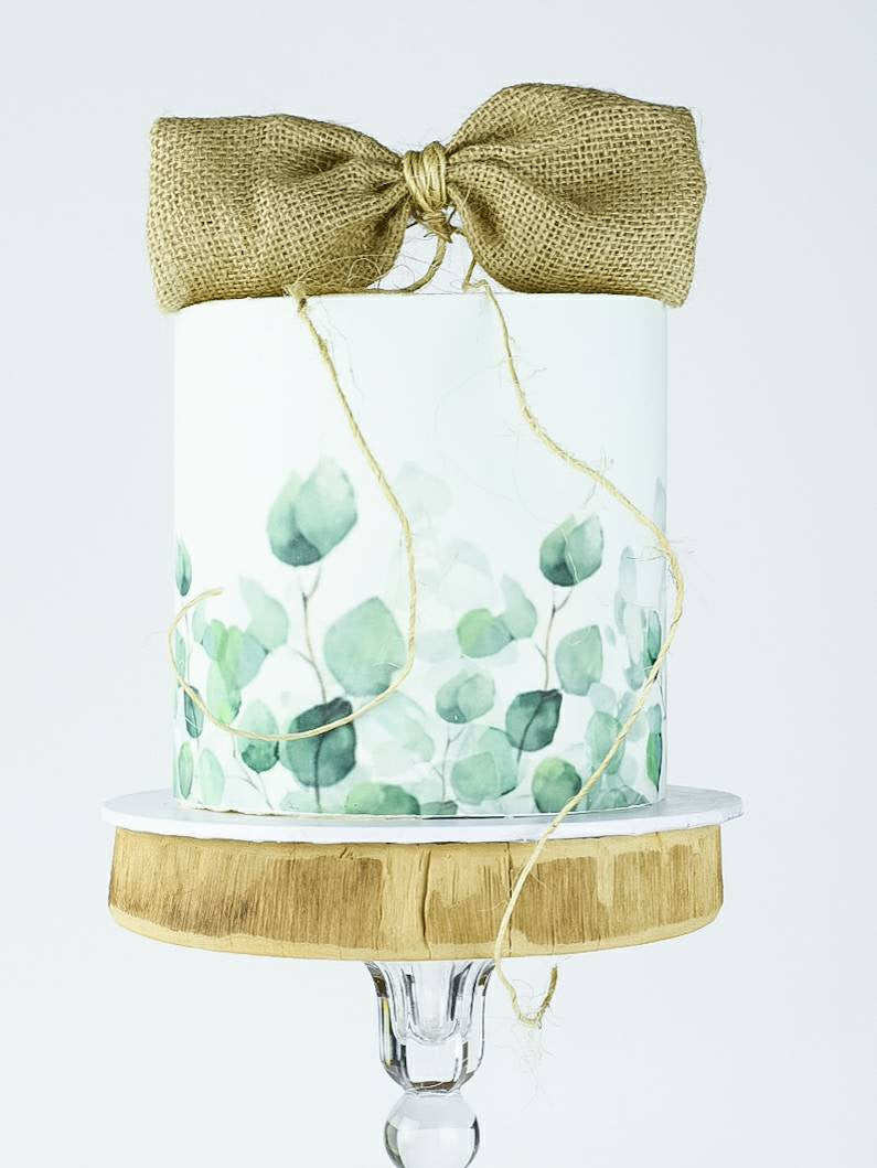 Eucalyptus edible image, Eucalyptus leaf cake wrap, Gum Leaf edible image, Gum Leaf