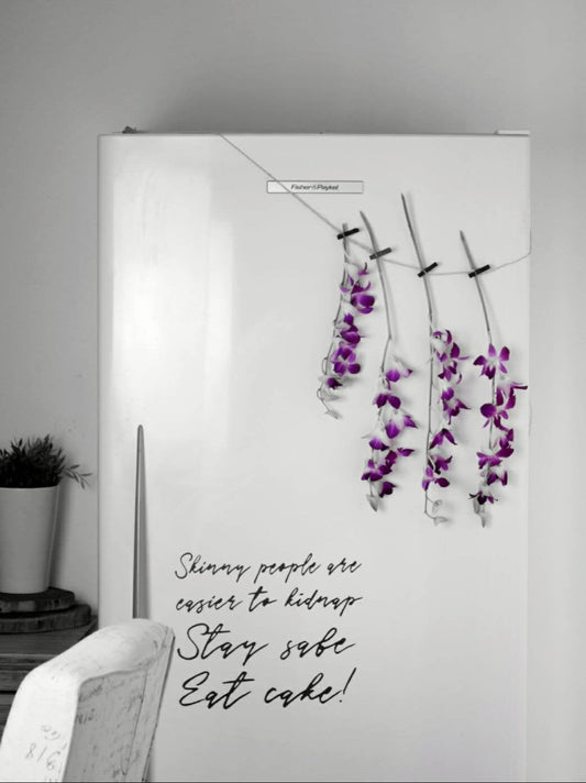 Eat cake wall decal/ fridge magnets/ fridge decals/ wall art/ cake maker decal/ baker wall decal/ cool wall decals/ stay safe eat cake