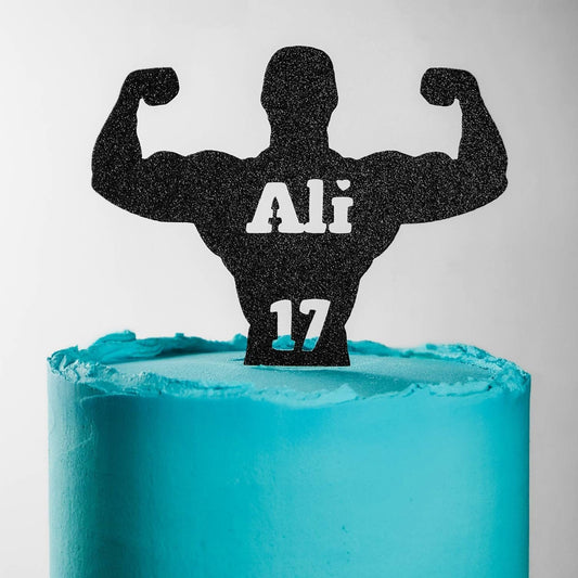 body building cake topper