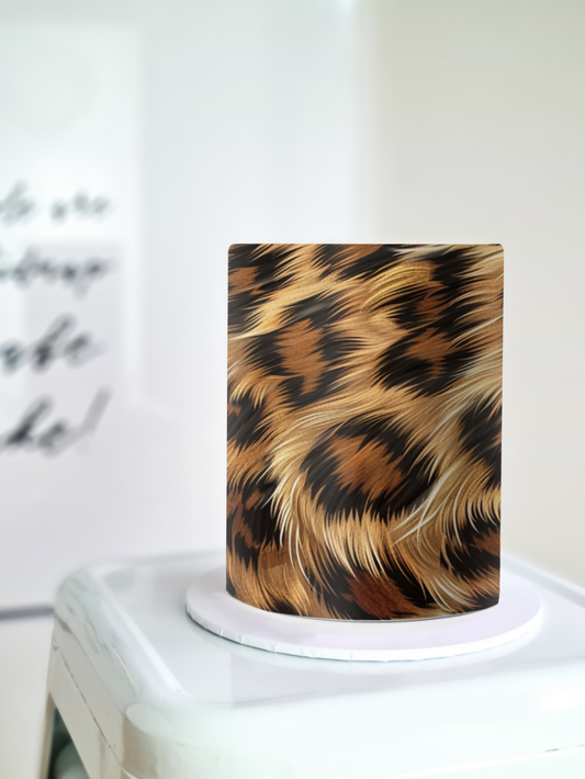 Leopard print cake wrap edible image frosting sheet