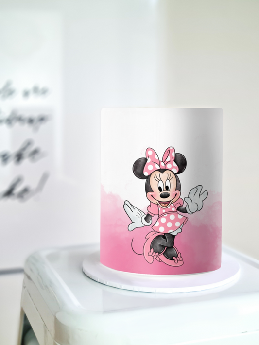 Minnie Mouse Cake Wrap edible image
