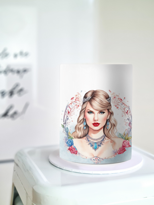 Taylor swift edible image cake wrap